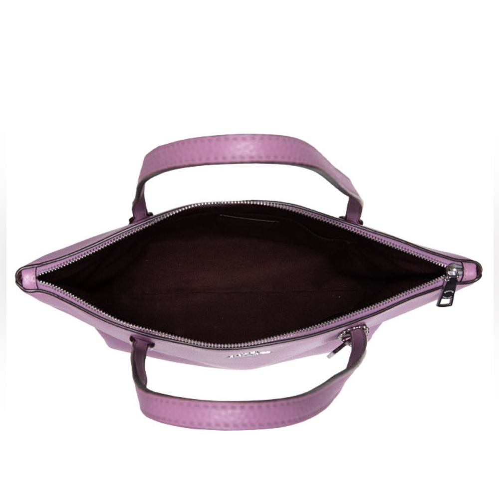 COACH NWT Pebbled Leather Zip Tote - Violet Orchid - Picture 3 of 9